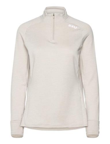 Ignition 1/4 Zip Tops T-shirts & Tops Long-sleeved Beige 2XU