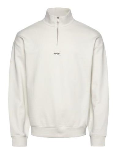 Durty244 Tops Knitwear Half Zip Jumpers Cream HUGO