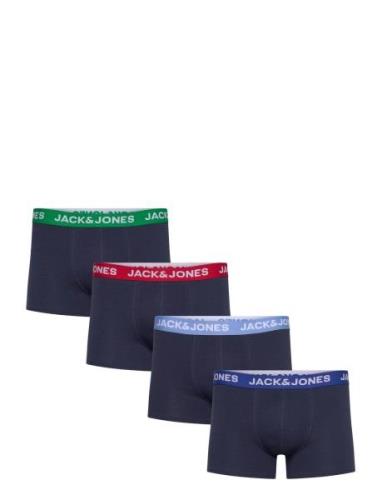 Jactom Solid Trunks 4 Pack Boxerkalsonger Navy Jack & J S