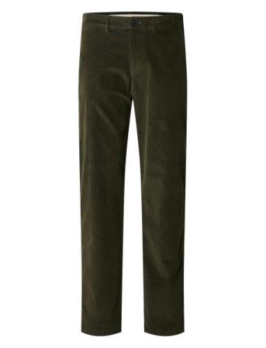 Slh196-Straight Miles Cord Pants W Noos Bottoms Trousers Chinos Green ...