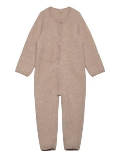 Huttelihut Pram Suit Wool Fleece Beige