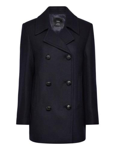 Double-Breasted Wool Coat Ulljacka Jacka Navy Mango