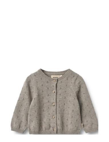 Knit Cardigan Maia Tops Knitwear Cardigans Grey Wheat