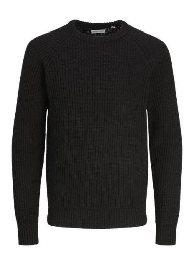 Jjj S Knit Crew Neck Jnr Tops Knitwear Pullovers Black Jack & J S