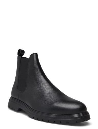 Biagil Chelsea Boot Tumbled Leather Stövletter Chelsea Boot Black Bian...