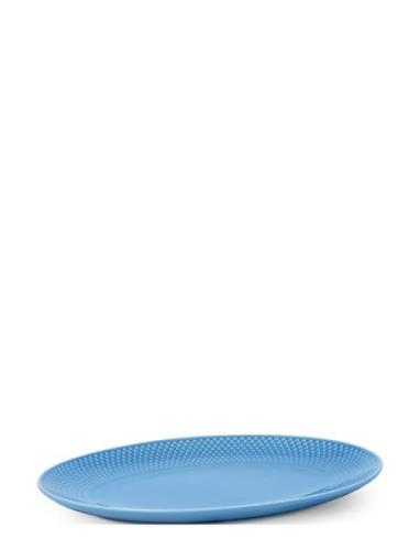 Rhombe Color Ovalt Serveringsfad 28.5X21.5 Blå Home Tableware Plates D...