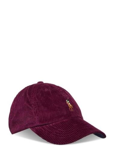 Corduroy Ball Cap Accessories Headwear Caps Purple Polo Ralph Lauren