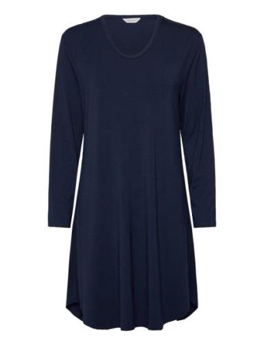 Bamboo Long Sleeve Nightdress Nattlinne Navy Lady Avenue