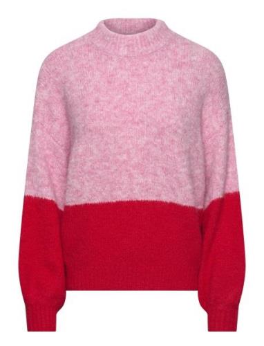 Patrisia New Block Knit Tops Knitwear Jumpers Pink A-View