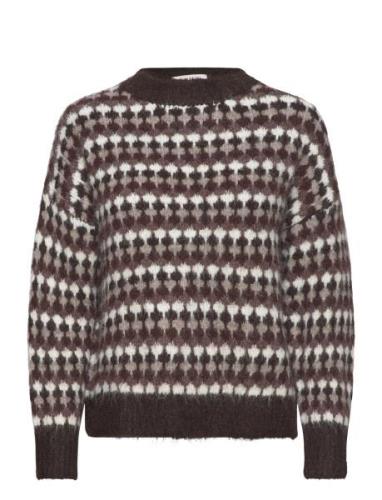 Patrisia Knit Pullover Tops Knitwear Jumpers Brown A-View