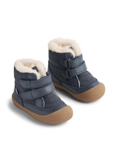 Winterboot Daxi Tex Vinterkängor Med Kardborreband Navy Wheat