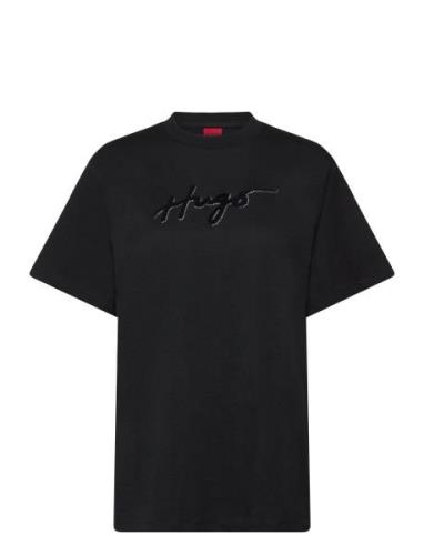 Vintage Tee_12 Tops T-shirts & Tops Short-sleeved Black HUGO