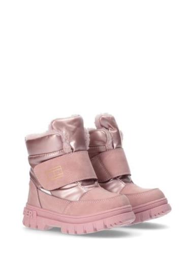 Tommy Hilfiger Snow Boots Vinterstövlar Pull On Pink Tommy Hilfiger