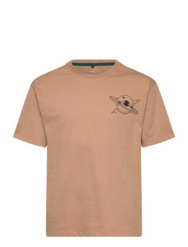 Tnmatt Os S_S Tee Tops T-shirts Short-sleeved Beige The New