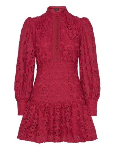 Remy Lace Dress Kort Klänning Red Bardot