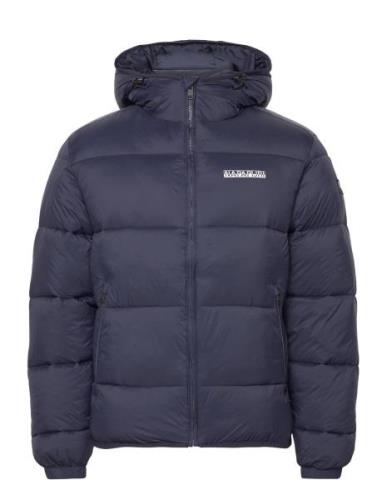 Suomi Hood Puffer Jacket Fodrad Jacka Navy Napapijri