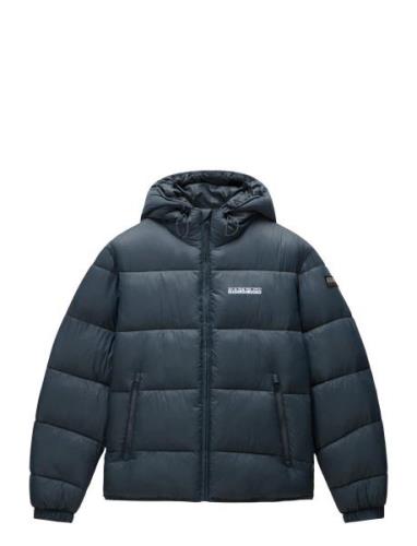 Suomi Hood Puffer Jacket Fodrad Jacka Navy Napapijri