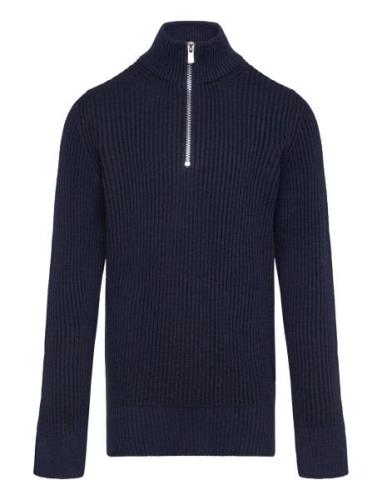 Jprblaliam Knit Half Zip Bf Jnr Tops Knitwear Pullovers Navy Jack & J ...