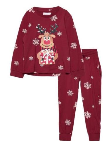 Rudolph’s Cute Pyjamas Red Kids Pyjamas Set Multi/patterned Christmas ...