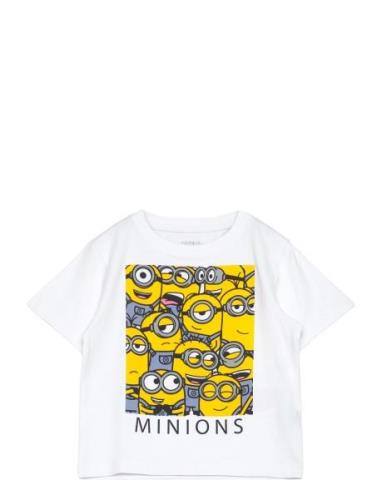 Name It Nmmjule Minions Nreg Ss Top Box Sky Vit