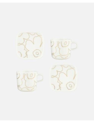 Marimekko Home Piirto Unikko 2X Cup+2X Plate Guld