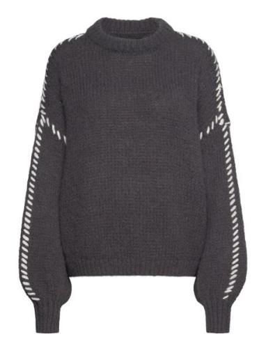 Vero Moda Vmfeng Ls O-Neck Pullover Ga Boo Grå