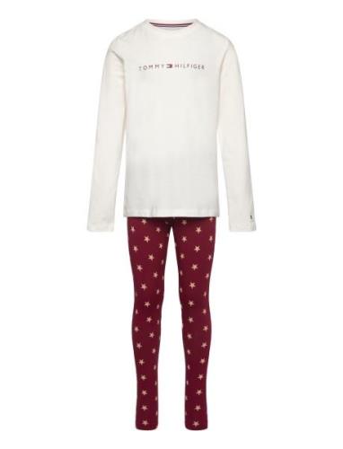 Tommy Hilfiger Ls Pj Legging Print Set Vit