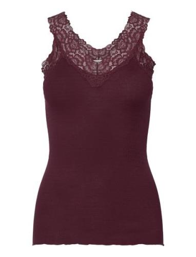 Rosemunde Organic Top W/ Lace Burgundy