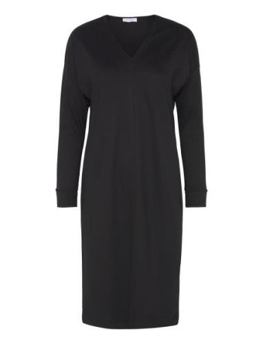 Ivo Nikkolo Viscose-Blend Long Sleeve Midi Dress, Daheva Svart