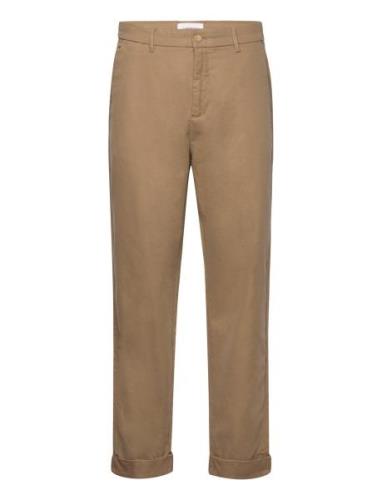 Lindbergh Wide Fit Twill Pants Beige