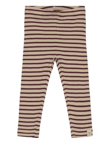 Petit Piao Legging Modal Striped Brun