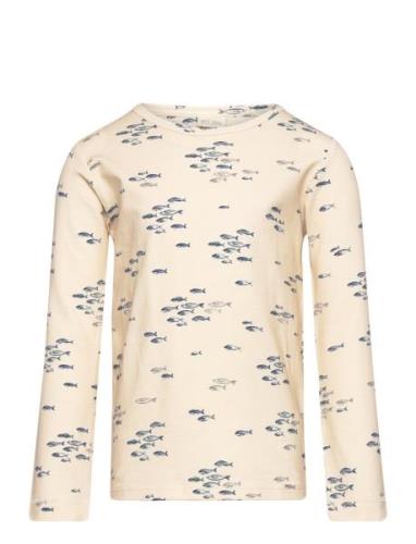 Petit Piao T-Shirt L/S Printed Beige