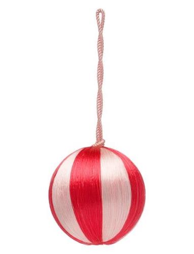 Anna + Nina Small Corded Fuchsia And Pink Stripe Ornament Multi/patter...