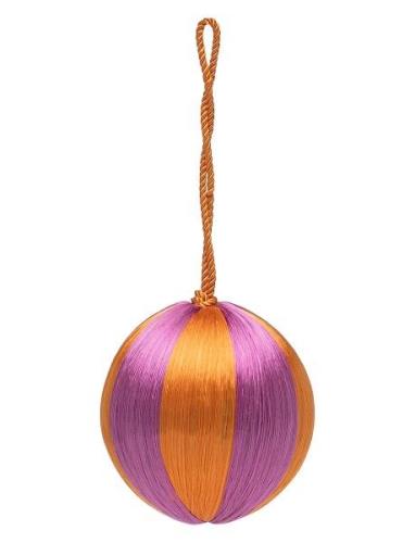 Anna + Nina Small Corded Orchid And Orange Stripe Ornament Multi/patte...