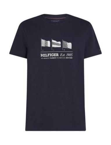 Tommy Hilfiger Hilfiger Flags Tee Marinblå