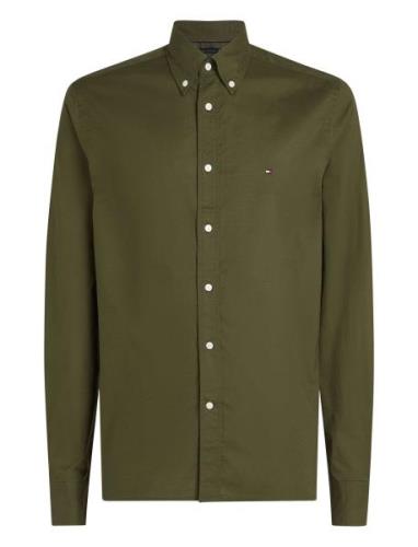 Tommy Hilfiger Flex Poplin Solid Rf Shirt Khaki Green